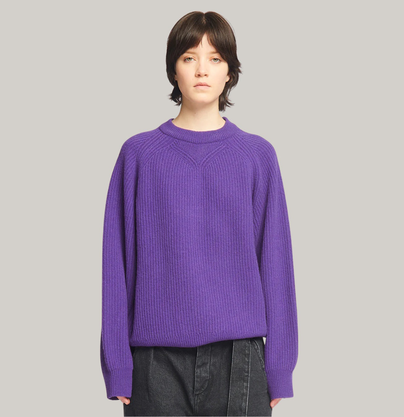 EAT DUST CREW NECK SWEATER - DELTA VIOLET