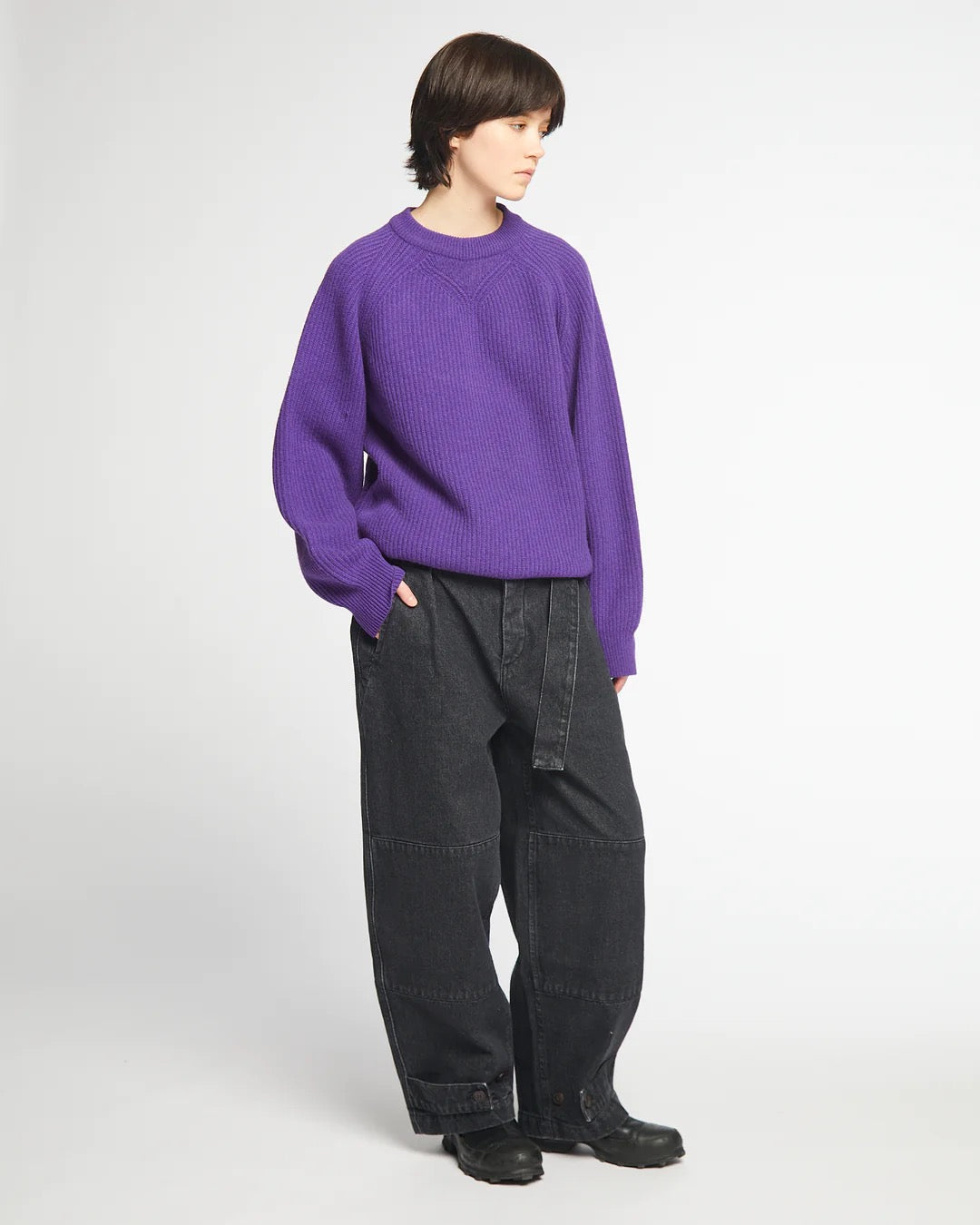 EAT DUST CREW NECK SWEATER - DELTA VIOLET