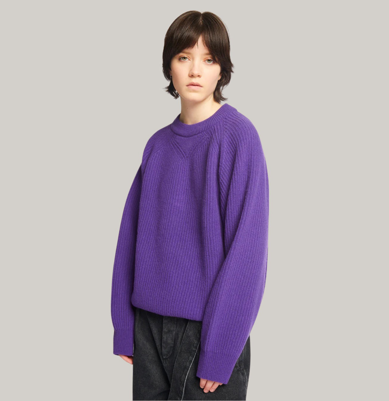 EAT DUST CREW NECK SWEATER - DELTA VIOLET