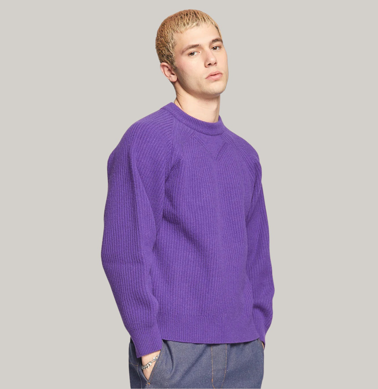 EAT DUST CREW NECK SWEATER - DELTA VIOLET