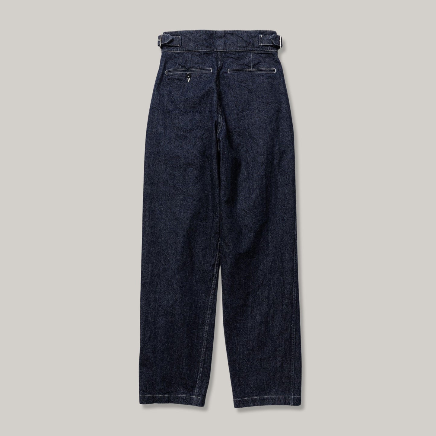 LENO SIDE BELTED GURKHA TROUSERS - INDIGO