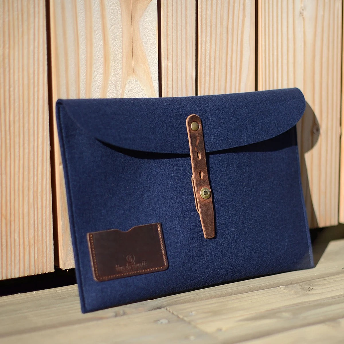 BLEU DE CHAUFFE MISHA LAPTOP SLEEVE - INDIGO FELT