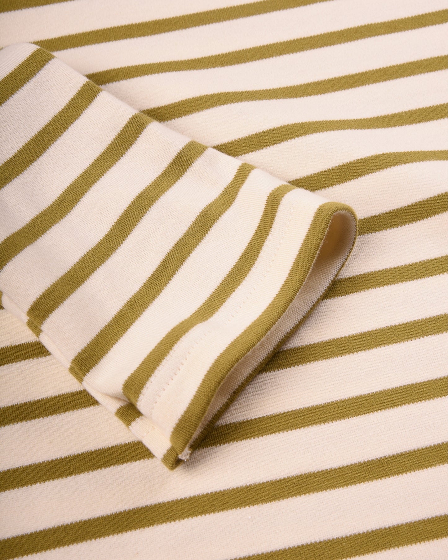 ARMOR LUX LADIES 'LESCONIL' BRETON SHIRT L/S - NATURE/ GREEN MOSS