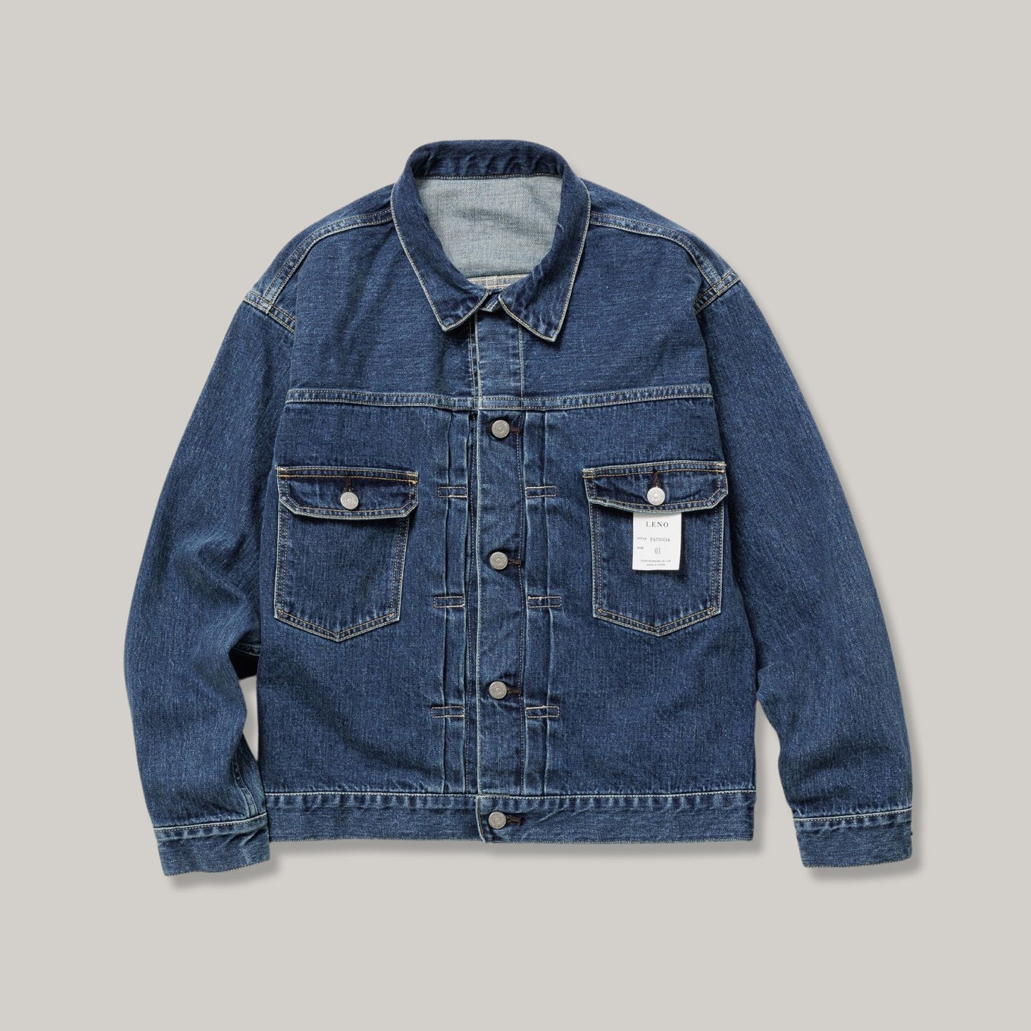 LENO PATRICIA BIG TRUCKER JACKET - AGED INDIGO