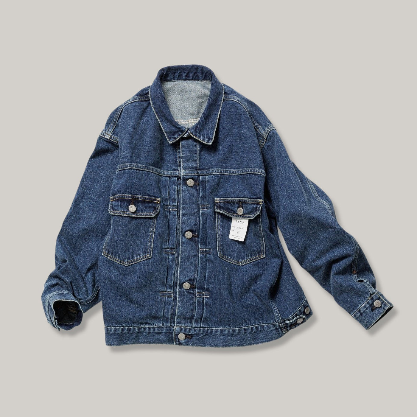 LENO PATRICIA BIG TRUCKER JACKET - AGED INDIGO
