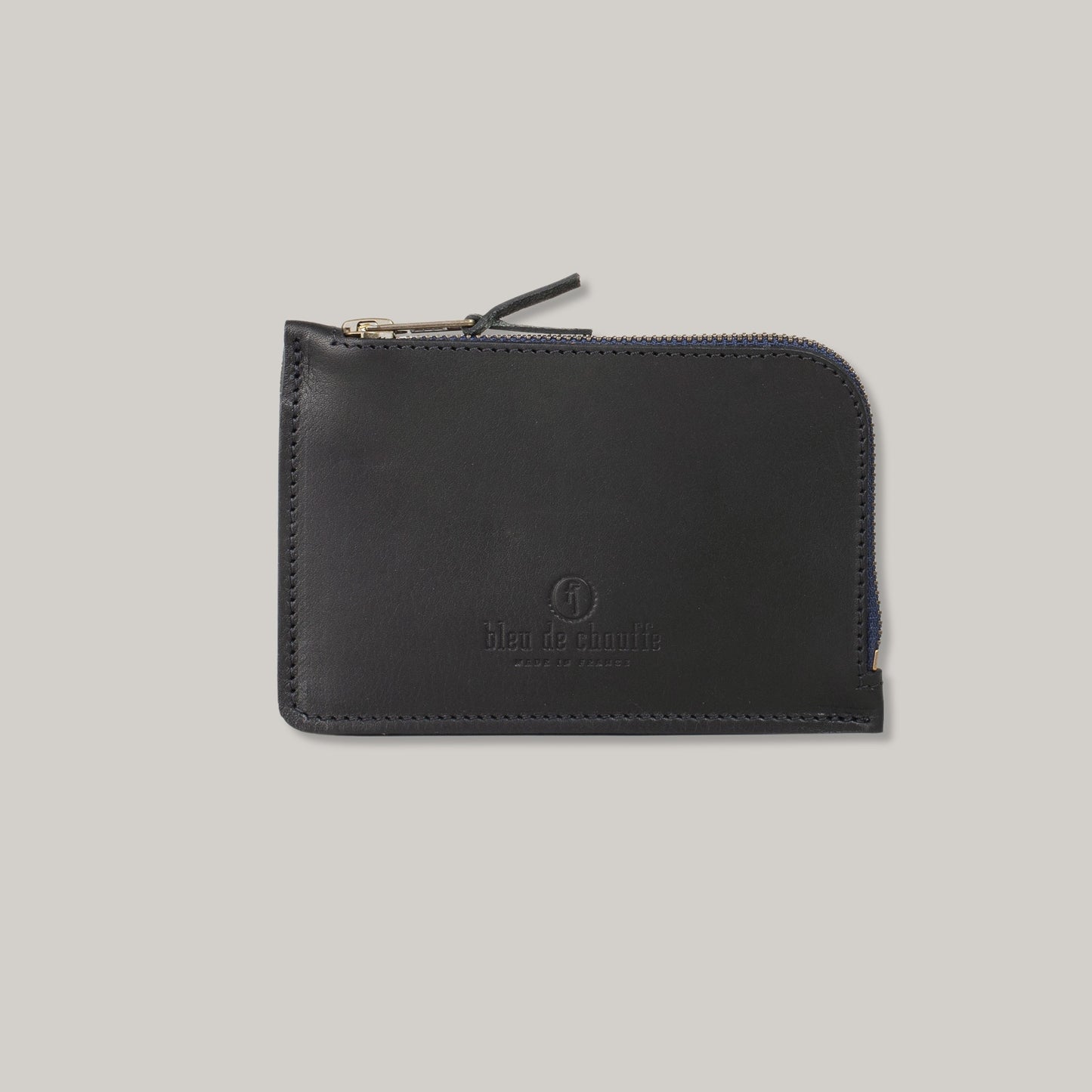 BLEU DE CHAUFFE POGNON ZIPPERED PURSE - NOIR