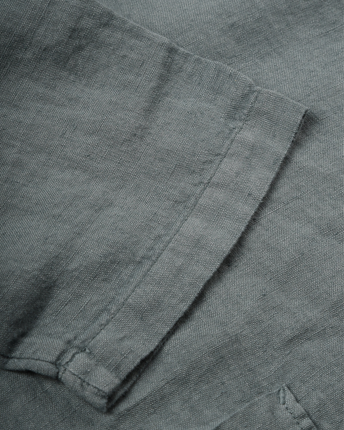 ARMOR LUX HERITAGE LINEN SMOCK DRESS - SILVER PINE