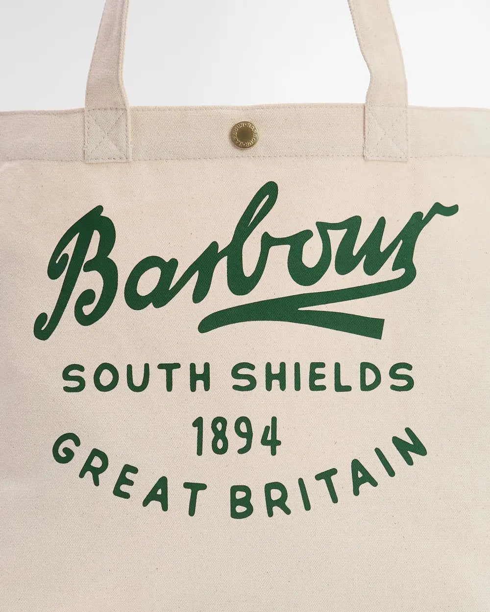BARBOUR SCRIPT TOTE BAG - NATURAL