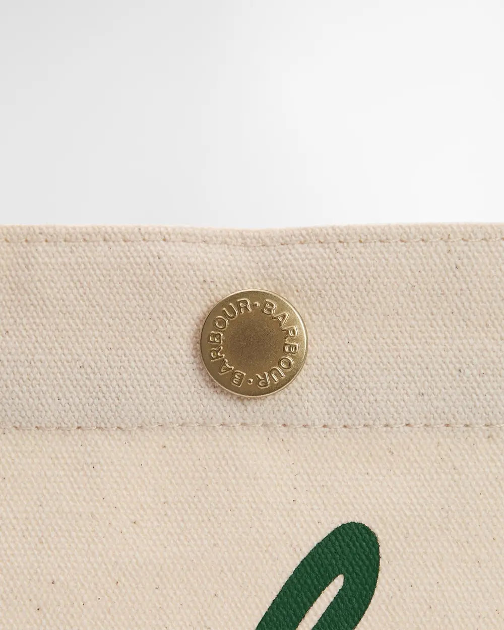 BARBOUR SCRIPT TOTE BAG - NATURAL