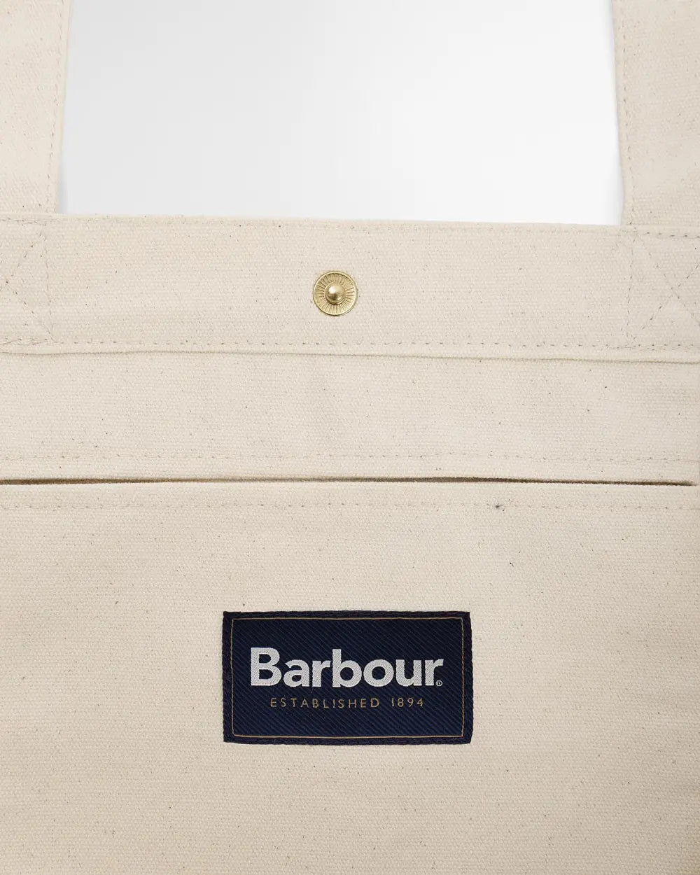 BARBOUR SCRIPT TOTE BAG - NATURAL