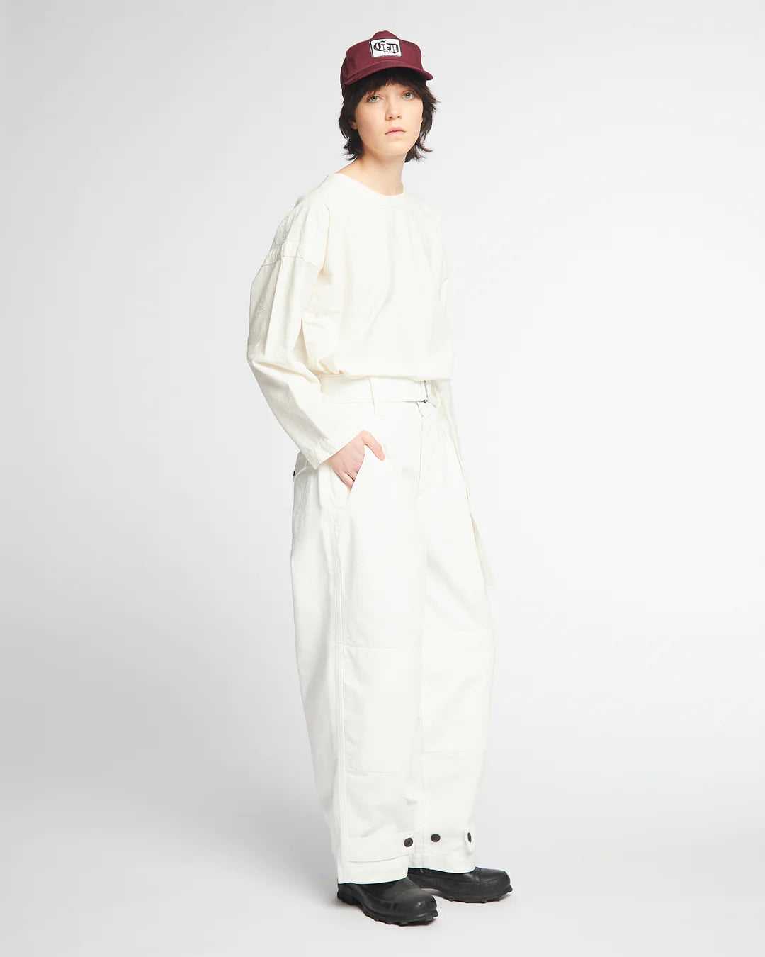 GIRLS OF DUST GARDENER SMOCK - COMET COTTON - MILK