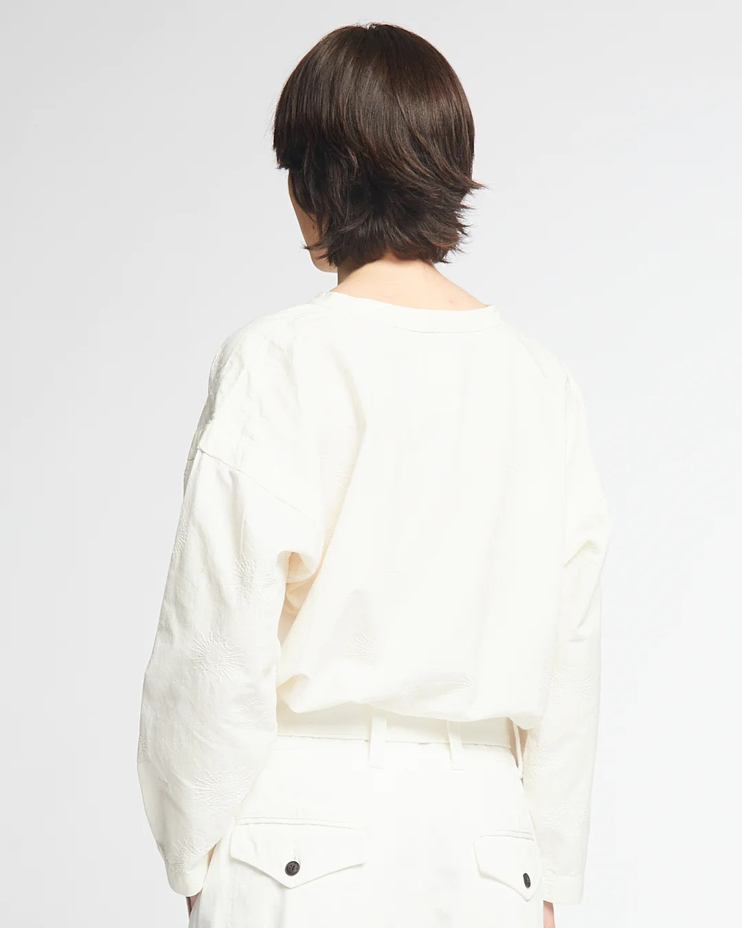 GIRLS OF DUST GARDENER SMOCK - COMET COTTON - MILK