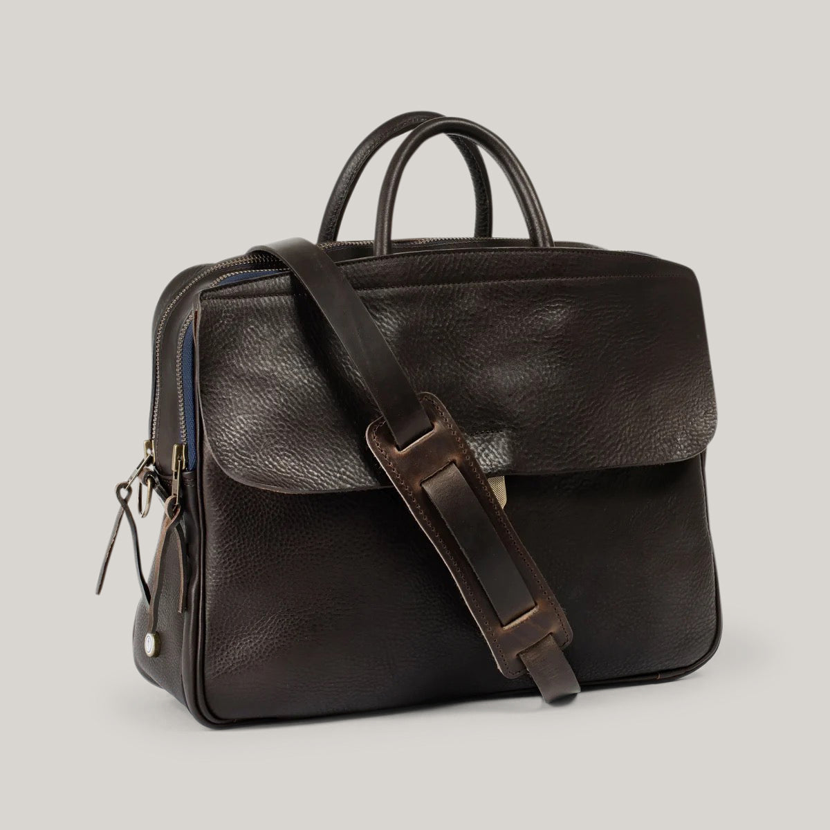 BLEU DE CHAUFFE ZEPPO BUSINESS BAG - MARRON BRUN