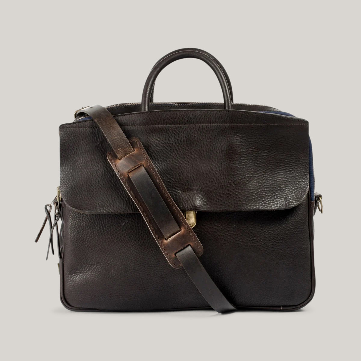 BLEU DE CHAUFFE ZEPPO BUSINESS BAG - MARRON BRUN