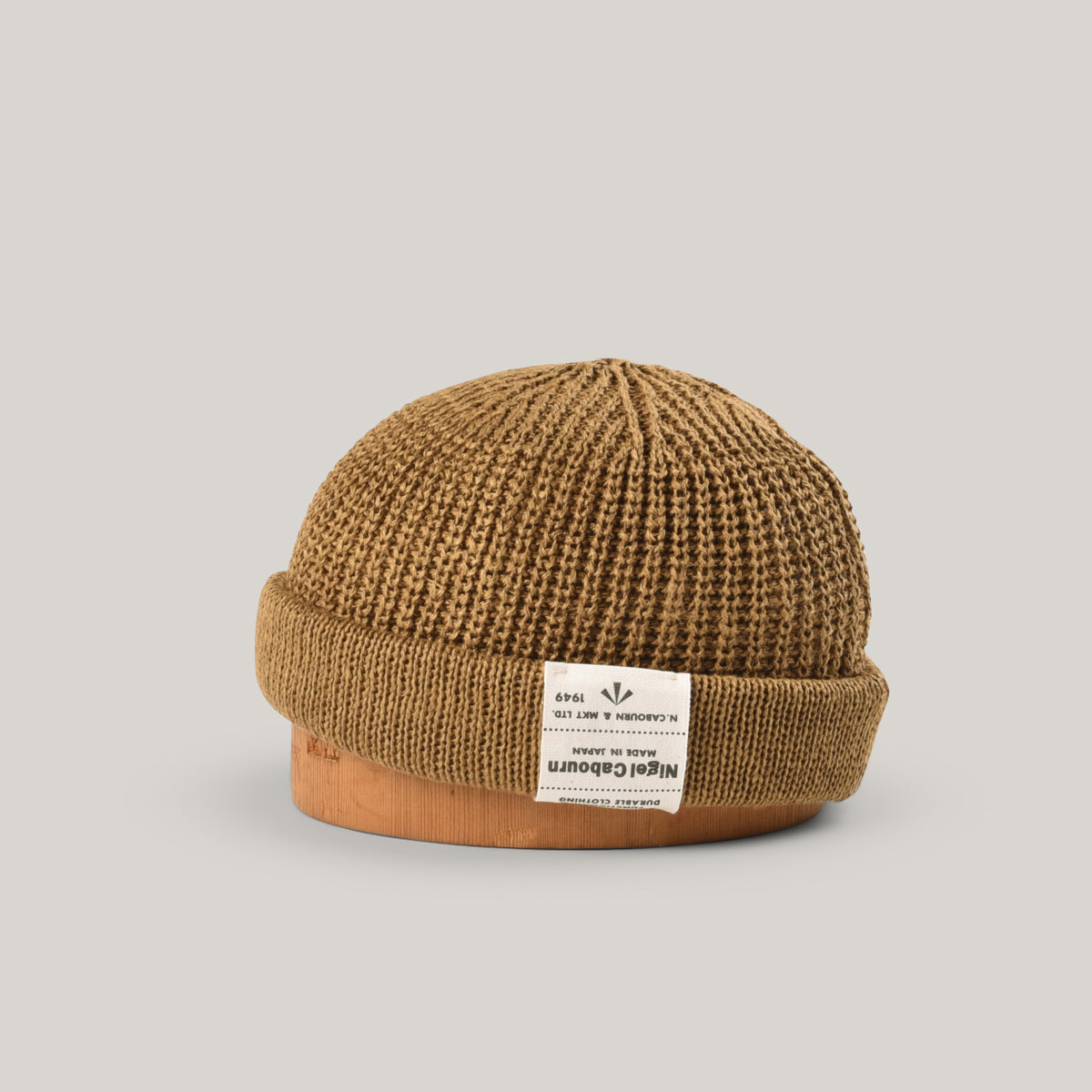 NIGEL CABOURN MAINLINE HEMP BEANIE - KHAKI