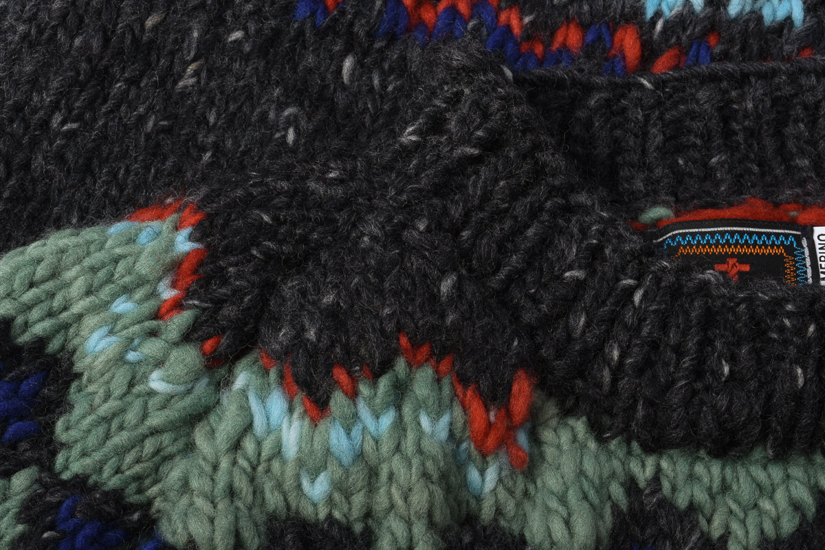 CHAMULA FAIR ISLE #3 CREWNECK PULLOVER - OX GREY