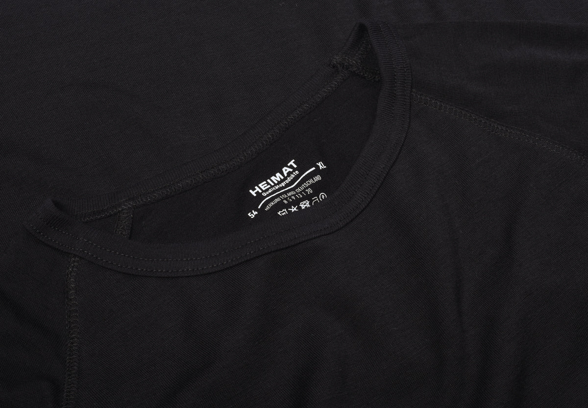 HEIMAT MERINO RAGLAN LONG SLEEVE - SCHWARZ