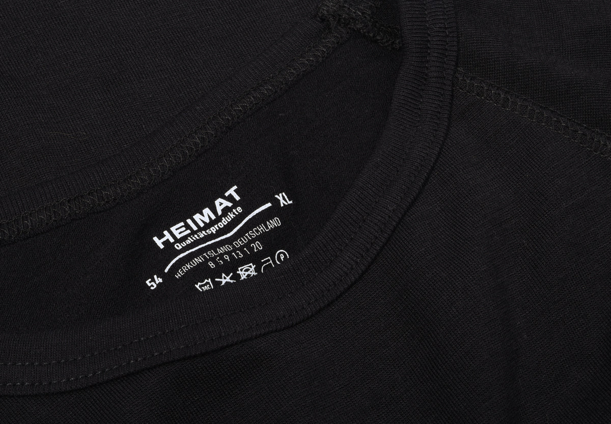 HEIMAT MERINO RAGLAN LONG SLEEVE - SCHWARZ