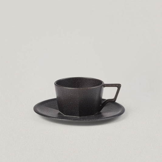 KINTO OCT CUP & SAUCER 80ML - BLACK