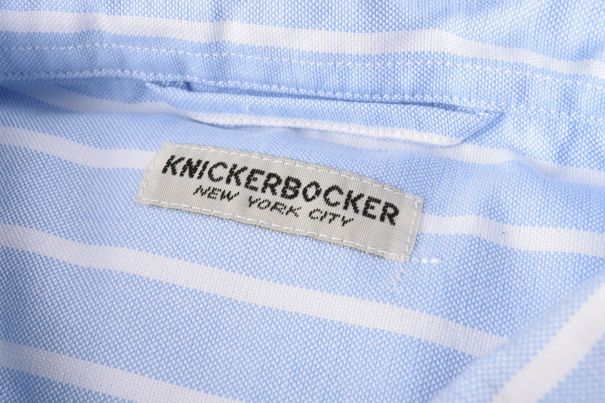 KNICKERBOCKER "BEEFY" COTTON ICON OXFORD SHIRT - BLUE STRIPE