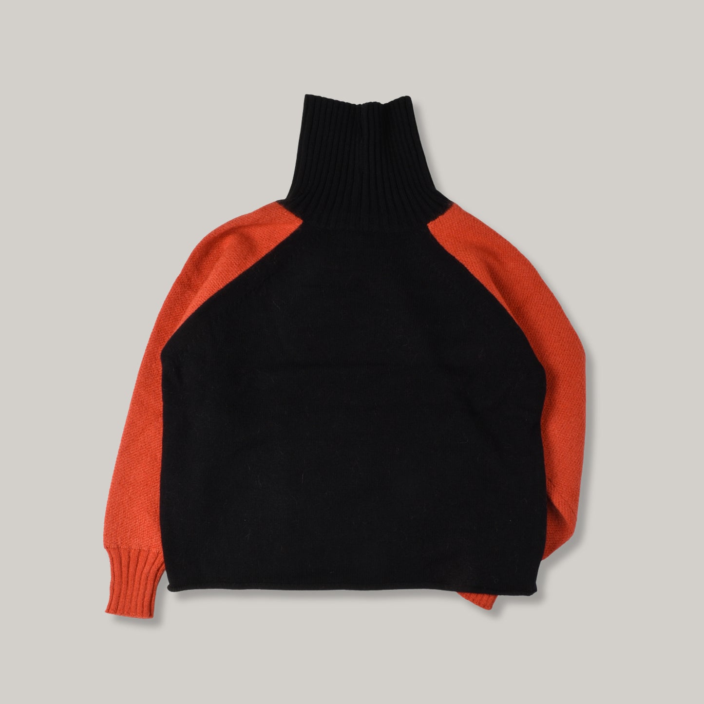 NIGEL CABOURN SCOTTISH HIGH NECK KNIT - RED