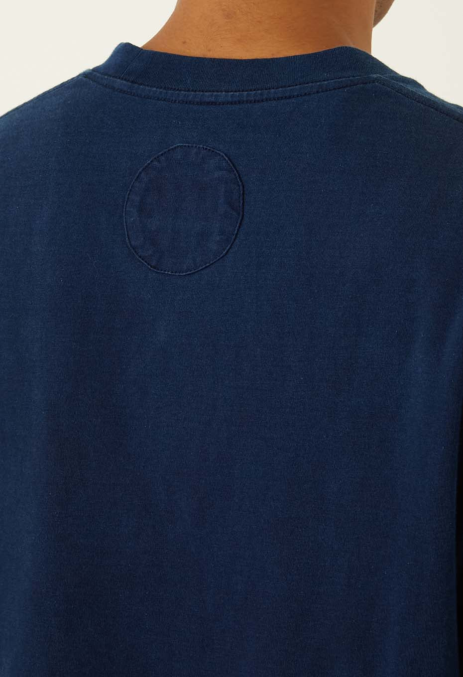 BLUE BLUE JAPAN KNITTED ORGANIC HAND DYED HIGH GUAGE CLUB SS TEE - INDIGO