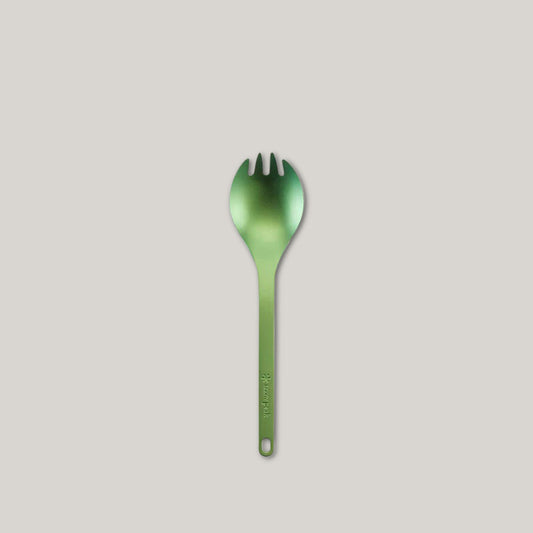 SNOW PEAK TITANIUM SPORK - GREEN