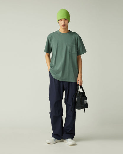 SNOW PEAK GARMENT DYED T-SHIRT - DARK GREEN