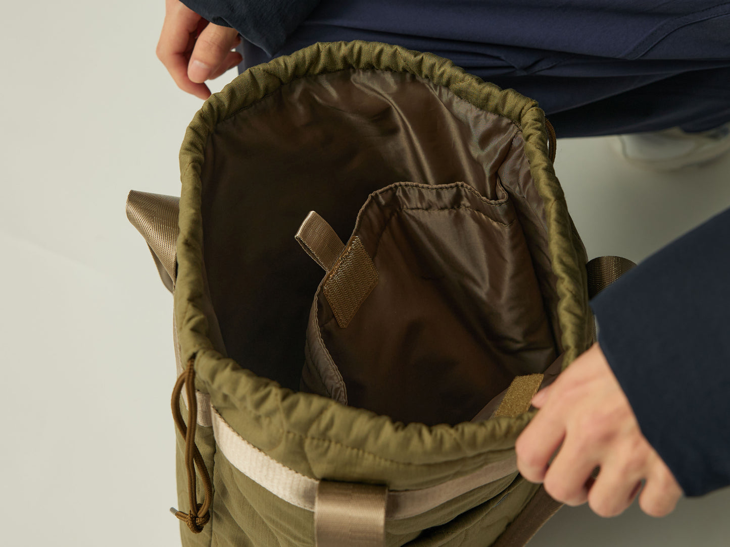 SNOW PEAK QUILTED RIPSTOP TOTE - OLIVE