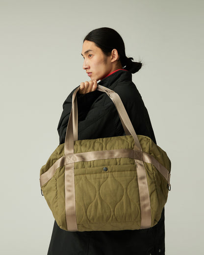 SNOW PEAK QUILTED RIPSTOP DUFFLE - OLIVE