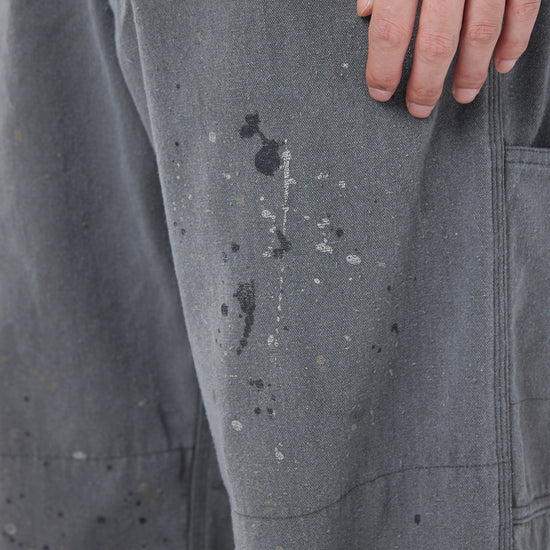 SNOW PEAK SULPHUR DYED FADE PAINTED PANTS - CHARCOAL