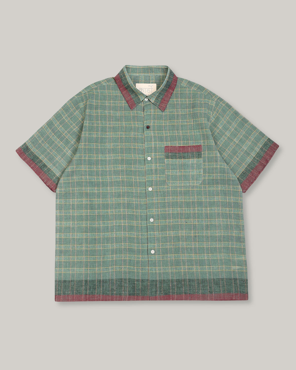KARDO COREY SS SHIRT - MOSS/ WINE