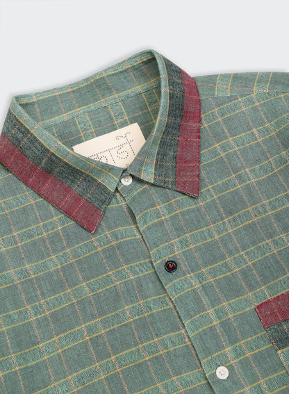 KARDO COREY SS SHIRT - MOSS/ WINE
