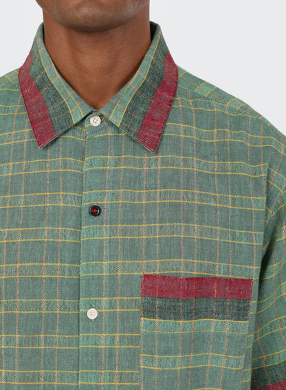 KARDO COREY SS SHIRT - MOSS/ WINE