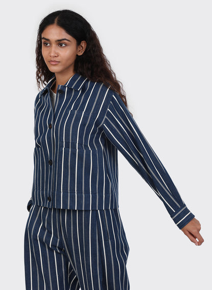 KARDO BHARTI TROUSERS - INDIGO STRIPE