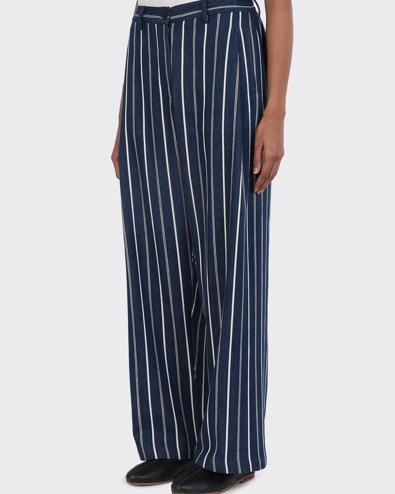 KARDO BHARTI TROUSERS - INDIGO STRIPE