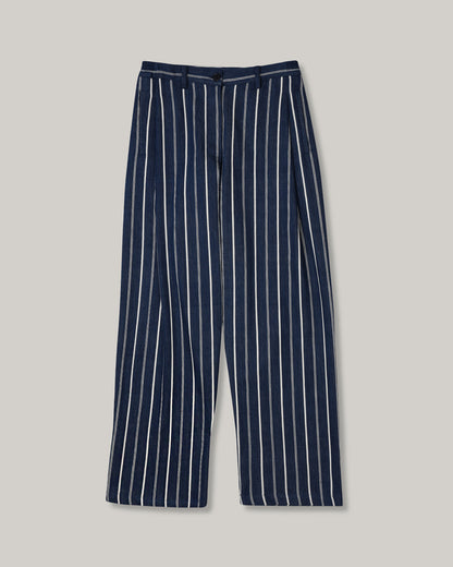 KARDO BHARTI TROUSERS - INDIGO STRIPE