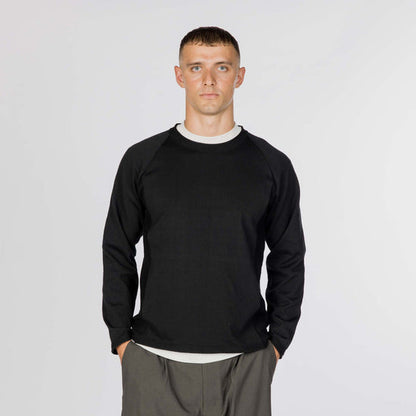 SNOW PEAK WATER-REPELLENT KNIT PULLOVER - BLACK