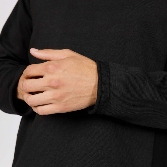 SNOW PEAK WATER-REPELLENT KNIT PULLOVER - BLACK