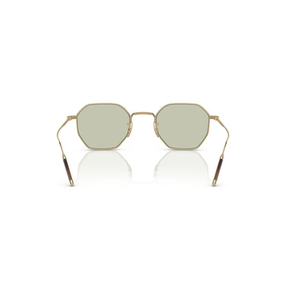 OLIVER PEOPLES TK-5 BRUSHED GOLD W/ DEMO LENS GREEN WASH