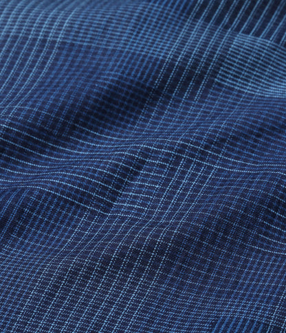 SUGAR CANE INDIGO PATCHWORK WORK SHIRT -  DARK INDIGO