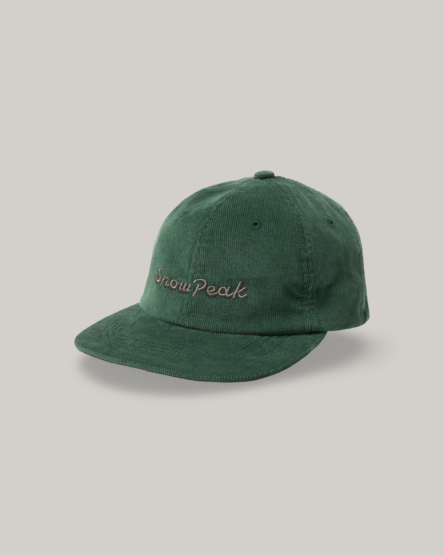 SNOW PEAK CORDUROY CAP - DARK GREEN