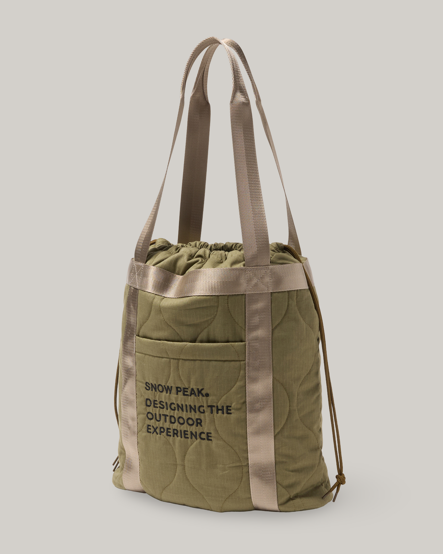 SNOW PEAK QUILTED RIPSTOP TOTE - OLIVE