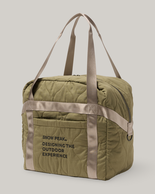 SNOW PEAK QUILTED RIPSTOP DUFFLE - OLIVE