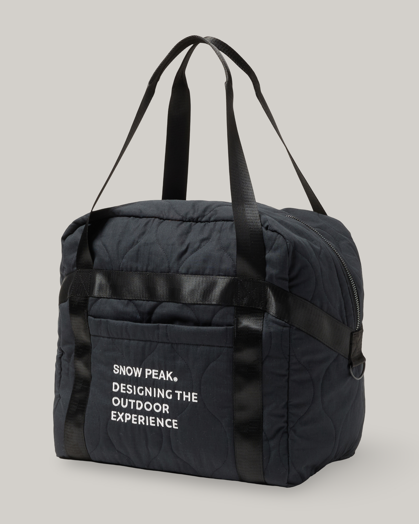 SNOW PEAK QUILTED RIPSTOP DUFFLE - BLACK