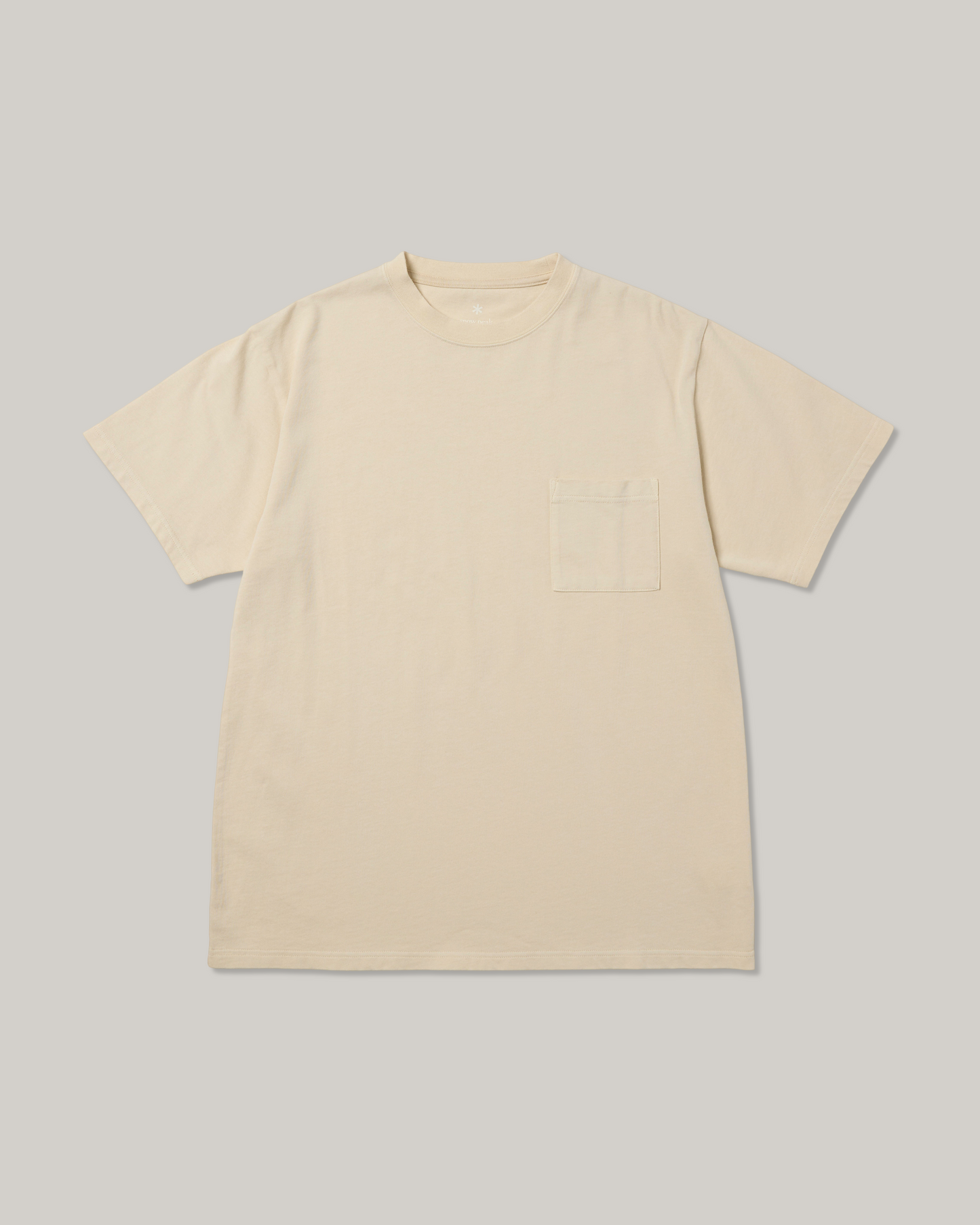 SNOW PEAK GARMENT DYED T-SHIRT - IVORY