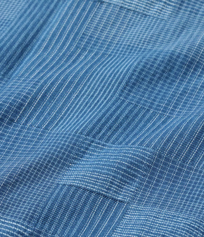 SUGAR CANE INDIGO PATCHWORK WORK SHIRT - LIGHT INDIGO
