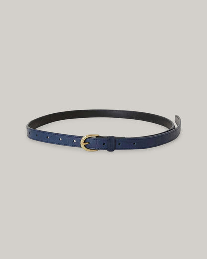 BLUE BLUE JAPAN NARROW LEATHER BELT - INDIGO