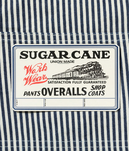 SUGAR CANE HICKORY STRIPE WORK PANT - NAVY BLUE