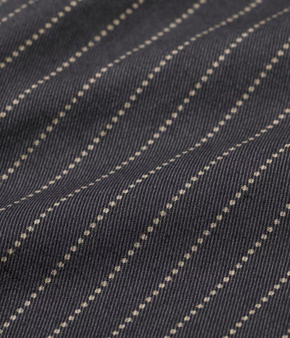 SUGAR CANE FICTION ROMANCE 8.5oz. WABASH STRIPE WORK SHIRT - BLACK